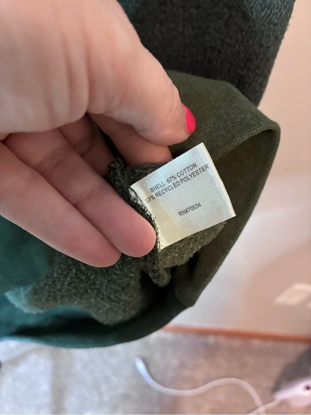 Orvis Men’s Large Green Quarter Zip Pullover Cotton Blend Outdoor Sweater